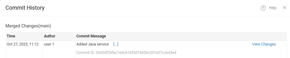 Commit message without file details